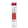 Sada nožů SWISS CLASSIC 8 / 10 / 11 cm, sada 3 ks, červená, plast, Victorinox