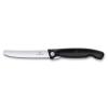 Kapesní nůž SWISS CLASSIC 11 cm, vroubkovaný, černá, plast, Victorinox