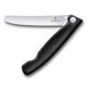 Kapesní nůž SWISS CLASSIC 11 cm, vroubkovaný, černá, plast, Victorinox