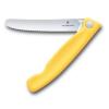 Kapesní nůž SWISS CLASSIC 11 cm, vroubkovaný, žlutá, plast, Victorinox
