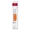 Sada nožů SWISS CLASSIC 8 cm, rovné ostří, špičaté, sada 2 ks, oranžová, plast, Victorinox