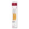 Sada nožů SWISS CLASSIC 8 cm, rovné ostří, špičaté, sada 2 ks, žlutá, plast, Victorinox