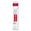 Sada nožů SWISS CLASSIC 8 cm, rovné ostří, špičaté, sada 2 ks, červená, plast, Victorinox