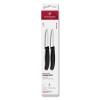 Sada nožů SWISS CLASSIC 8 cm, rovné ostří, špičaté, sada 2 ks, černá, plast, Victorinox