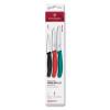 Sada nožů SWISS CLASSIC, sada 3 ks, černá / barevná, plast, Victorinox