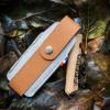 Ochranné pouzdro na nůž OUTDOOR L, hnědá, recyklovaná kůže, Opinel