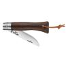 Kapesní nůž NÉO6 OPIFLEX 7 cm, hnědá, černý ořech, Opinel
