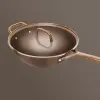Wok MILANO 30 cm, s poklicí, hnědá, keramika, Zwilling
