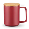 Hrnek na čaj s infuzérem 480 ml, vínová, porcelán, Kusmi Tea